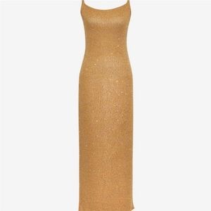 Rumored Palm Beach Maxi Dress in Gold